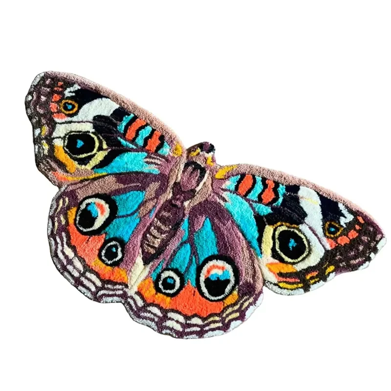 Modern Carpets and Rugs Living Room Customized Size Colorful Butterfly Pattern Floor Carpets Tufted Area Rugs