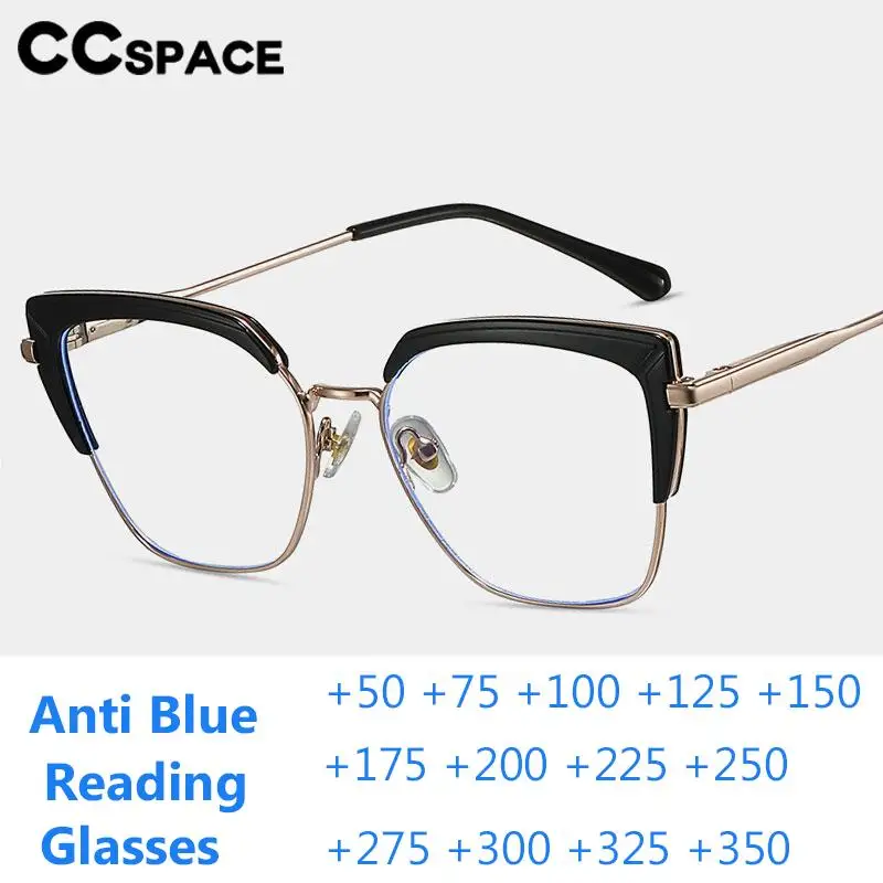 B57630 Tr90 Casual Anti Blue Light Reading Glasses Fashion Spring Hinge Optical Presbyopia Eyeglasses +50+100+150+200+300+350