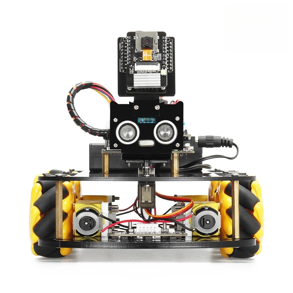 ESP32-CAM 4WD Mecanum Robot Car DIY Kit with Wi-Fi Camera, Ultrasonic Obstacle Avoidance and Line Tracking