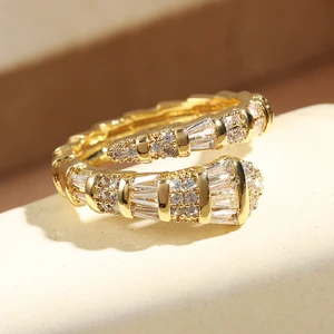 Kupfermetallschlangenknochenring für Männer und Frauen, Kubikzirkonia, Gold, Silber, Urlaub, Party, tägliche Juwelen, Mode 8 Hauptverkaufsring Steel Cobra - №4