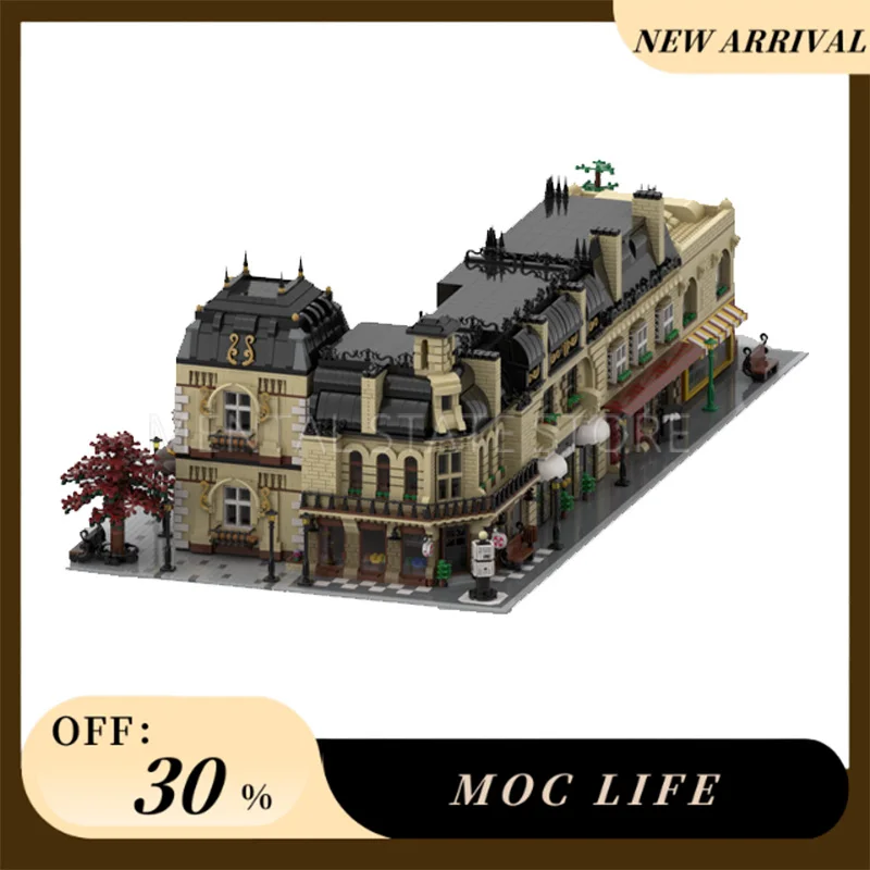 NEW 13358PCS Customized MOC Modular Old Street Building Blocks Technology Bricks Creative Assembly Education Toys Holiday Gifts