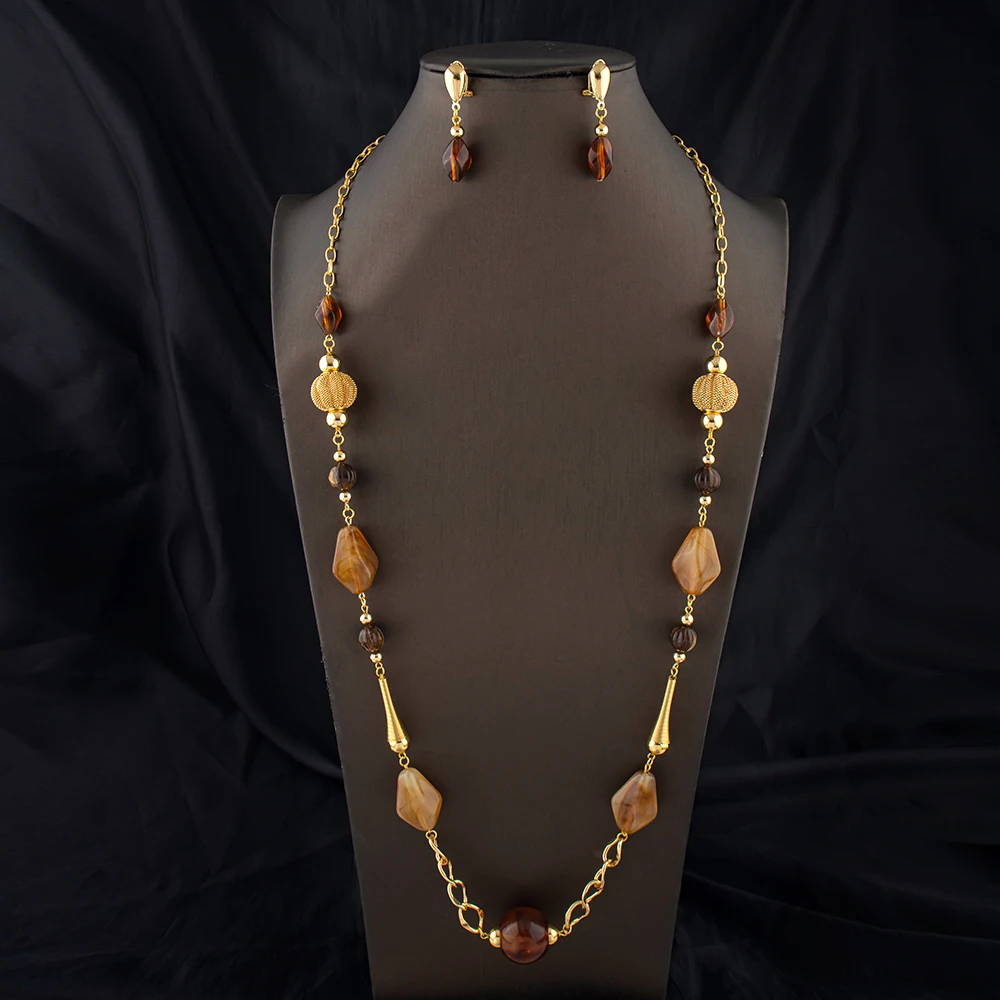 Jewelry and Accessory Sets Elegant Women's Set Brazilian Jewelry Set High Quality Agate Jewelry Gifts for Nigerian African Women