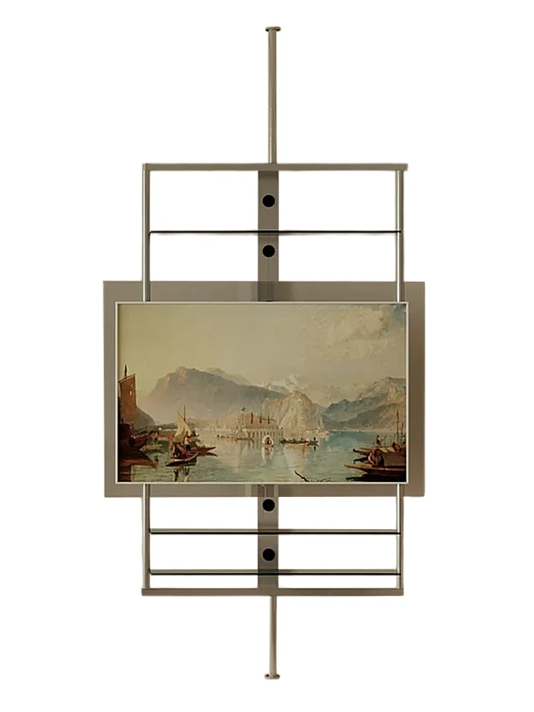 

household indomitable TV bracket wall hanging medieval stainless steel glass shelf monitor hanger
