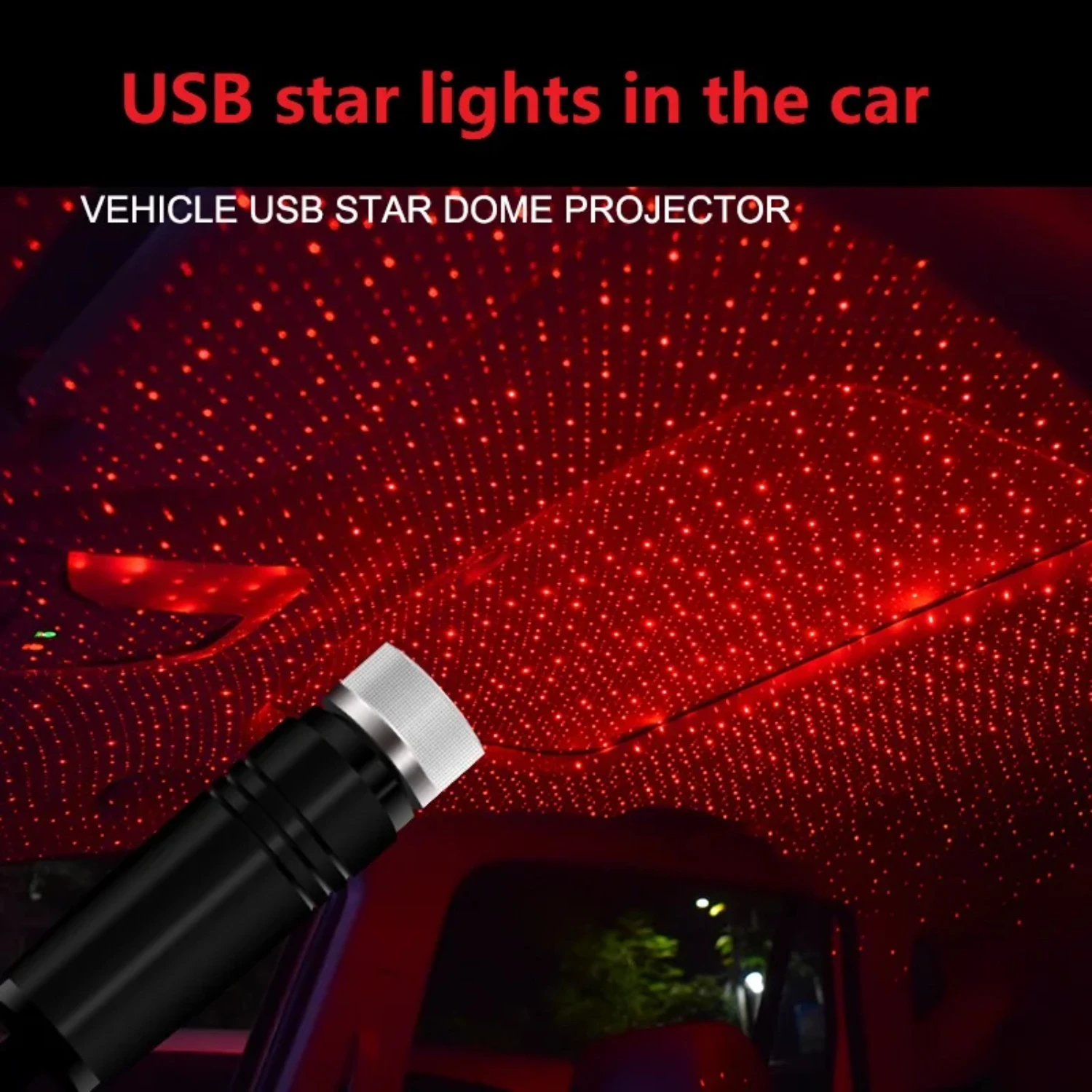 

Romantic LED Car Roof Star Night Light Projector Atmosphere Lamp USB Decorative Lamp Adjustable Auto Interior Decor Light