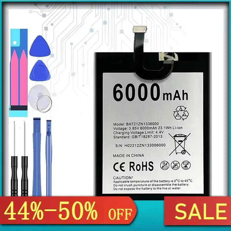 

6000mAh/8500mAh Replacement Battery BAT21M188500 BAT21ZN1336000 For DOOGEE V10 V20