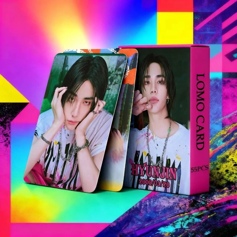 55 قطعة/المجموعة/مجموعة Kpop الجديدة Ablum ATE Lomo بطاقة Hwang HyunJin صور طباعة صور بطاقة الصور لمحبي جمع البطاقات البريدية الهدايا
