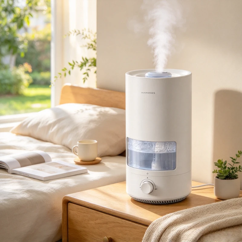 Top Fill Humidifier, Large Mist Output with 32.9dB Quiet Operation Easy Clean Design for Bedroom Living Room Office Home Use