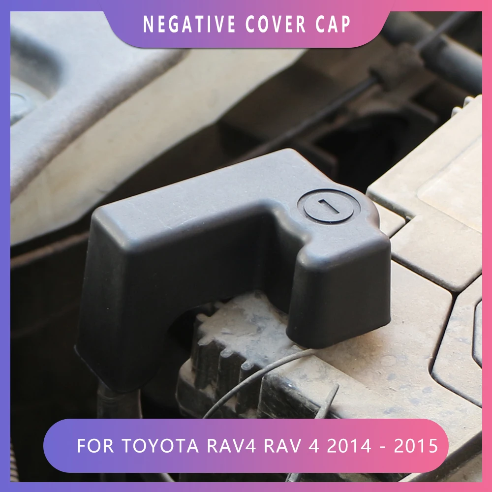 ABS Car Batteries Anode Battery Negative Cover Cap for Toyota RAV4 RAV 4 2014 - 2015 Battery Protection Covers Accessories