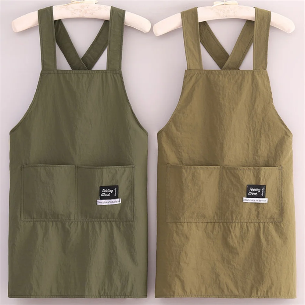 

Kitchen Cooking Apron Breathable Wear Resistant Adult Waist Aprons Anti fouling Soft Barber Restaurant Work Clothes Home