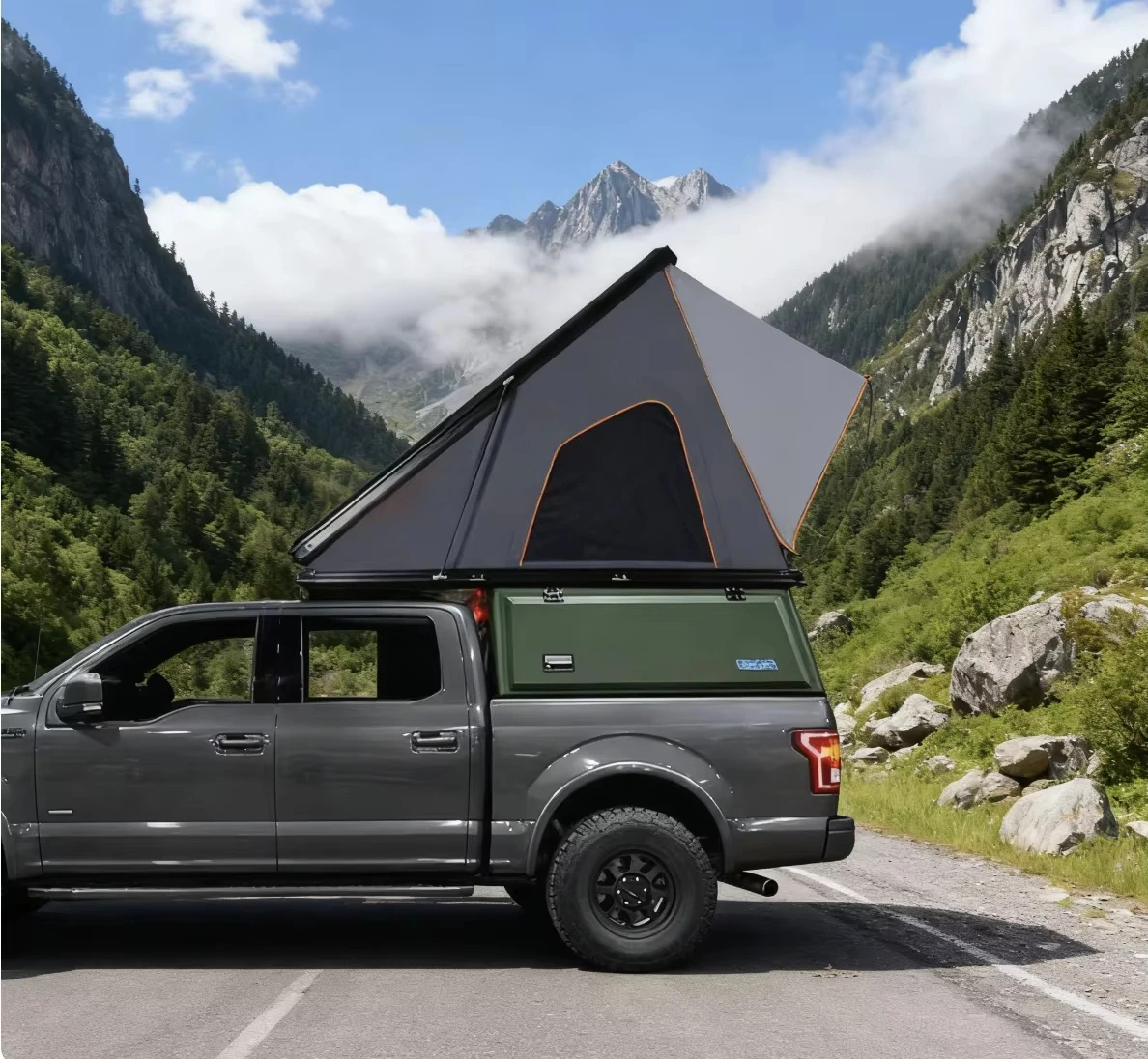 

Roof Tent Car Tent Triangular Aluminum Alloy Single Layer Four-Season Camouflage Quick Opening Automatic Hydraulic Outdoor