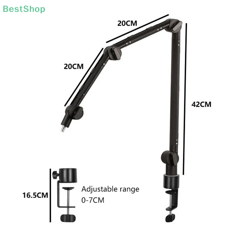 

Microphone Three Stand Dedicated For Mobile Live Streaming Recording, Shockproof Desktop Folding, Universal Cantilever Aluminum