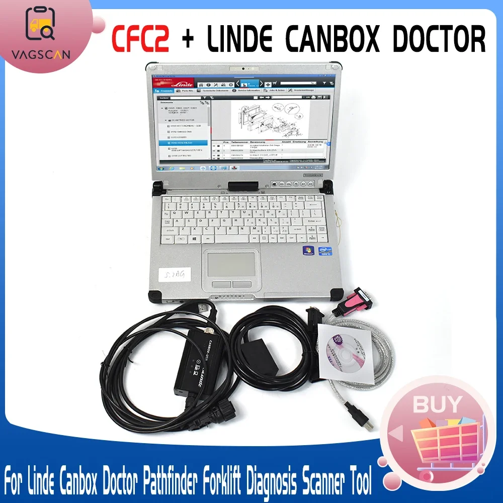 

CFC2 Laptop for Linde Forklift Truck Diagnostic Tools for Linde Canbox doctor Linde Pathfinder LSG Software