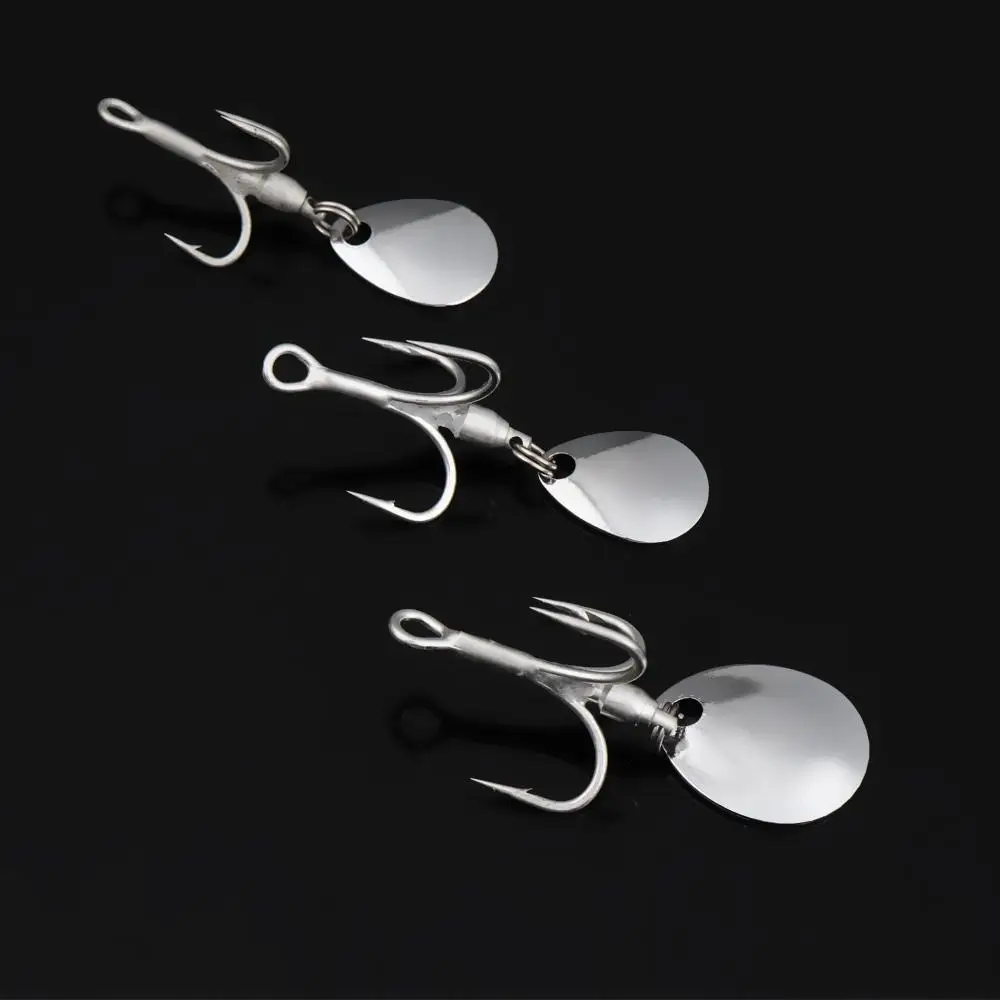 Seawater Tackle Back Thorn Sharp Fishing Hook with Sequin Jigging Bait Carbon Steel Turn Ring Sequins