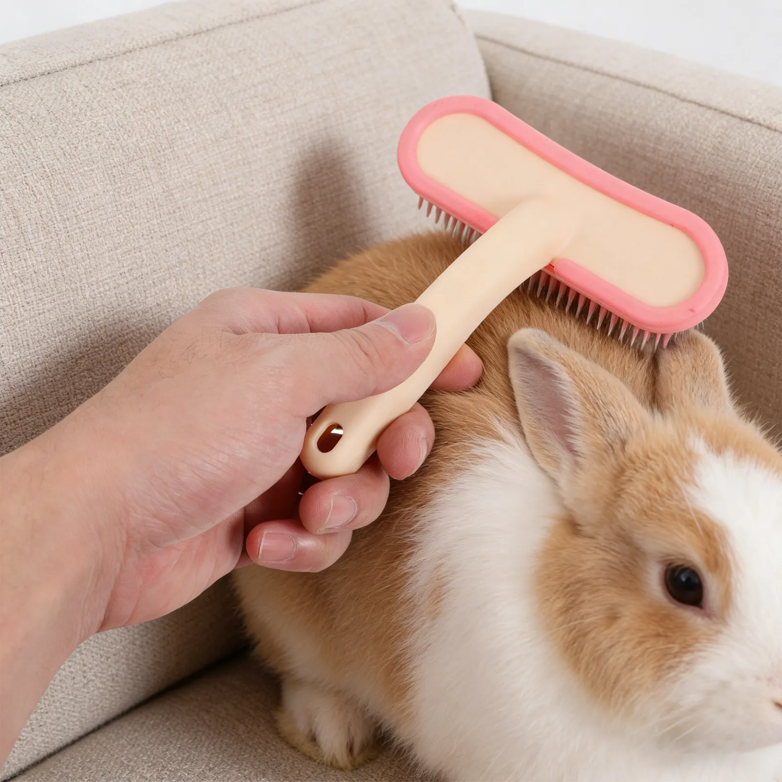 

Silicone Bath Massage Comb Sky blue Rabbit Chinchilla Grooming Brush for Bunny Fur Care Pet Massage Cleaning Grooming Accessory