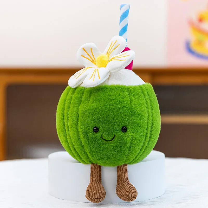 رائعتين 20 سنتيمتر جوز الهند ألعاب من نسيج مخملي لينة رقيق محشوة دمية جوز الهند لطيف الفاكهة الاستوائية بلوشي للزوجين غرفة ديكور هدية عيد ميلاد