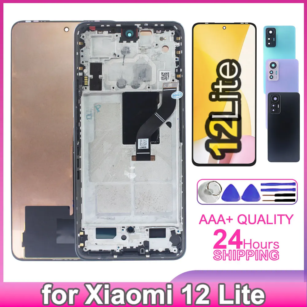 6.55" 12 Lite LCD for Xiaomi 12 Lite 2203129G LCD Display Touch Screen Digitizer Replacement Assembly for Xiaomi 12 Lite Display