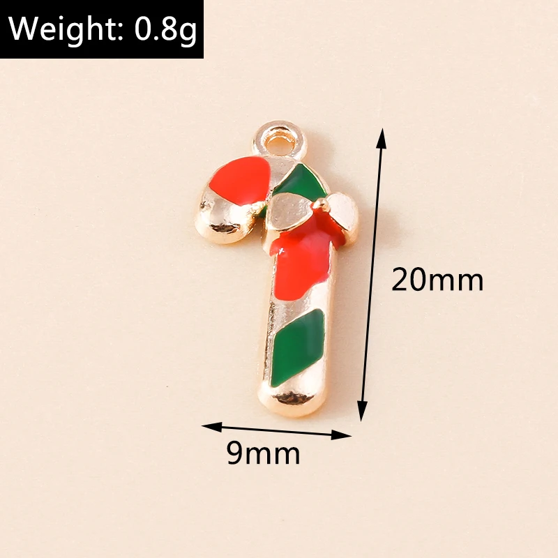 20 Stück Mix süße Emaille Weihnachten Schneemann Baum Hirsch Weihnachtsmann Charms Anhänger für Schmuckherstellung Halsketten Ohrringe DIY Geschenke – Detail 23