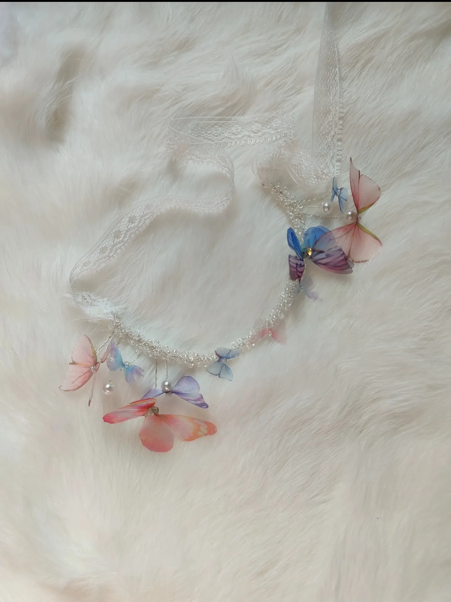 Fairy Blythe Butterfly Gauze Skirt fishtail skirt 2pcs Hair Accessories+Skirt 1/6 30cm