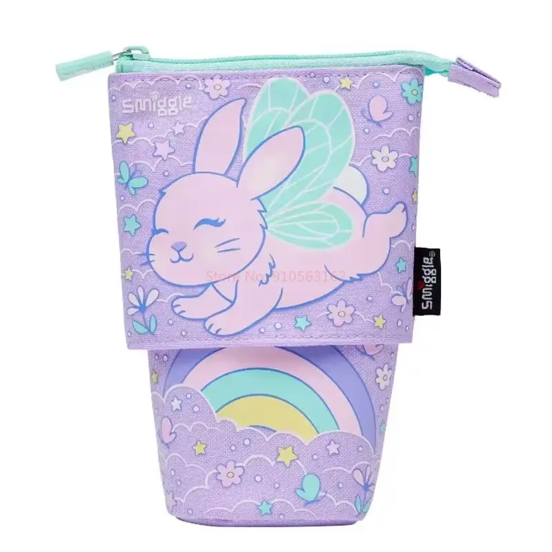 Genuine Australian Smiggle School Bag Purple Angel Rabbit Medium Children\'s Backpack Water Cup Retractable Pen Bag Student Gift