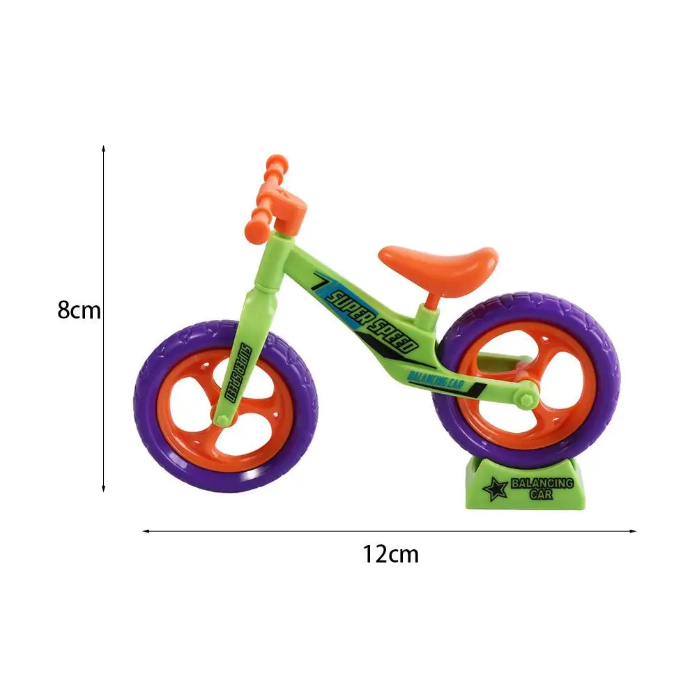 Plastics Assembled Balance Car Ornaments Radish Bike Balance Car Radish Mini Bike Assembled Mini Movable and Sliding Bicycles