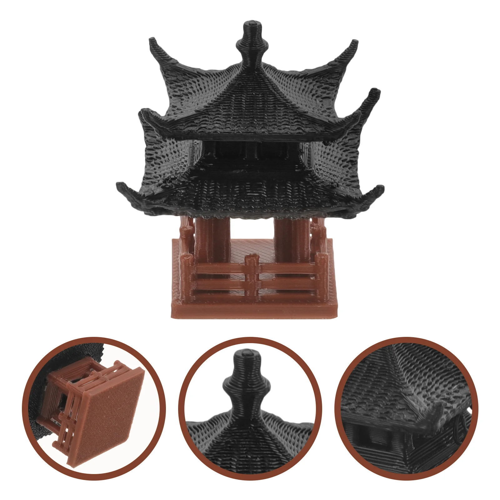 

Model Japanese-style Micro Landscape Gazebo Plant 370X330X330CM Plastic Miniature Sandstone Landscaping Adornment