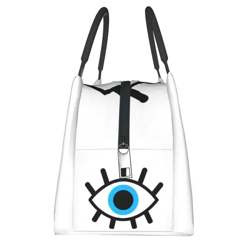 Magic Eyes Charm borsa da pranzo isolata per ufficio di lavoro Black Evil Eye amuleto Boho Pattern Portable Cooler Thermal Lunch Box Women