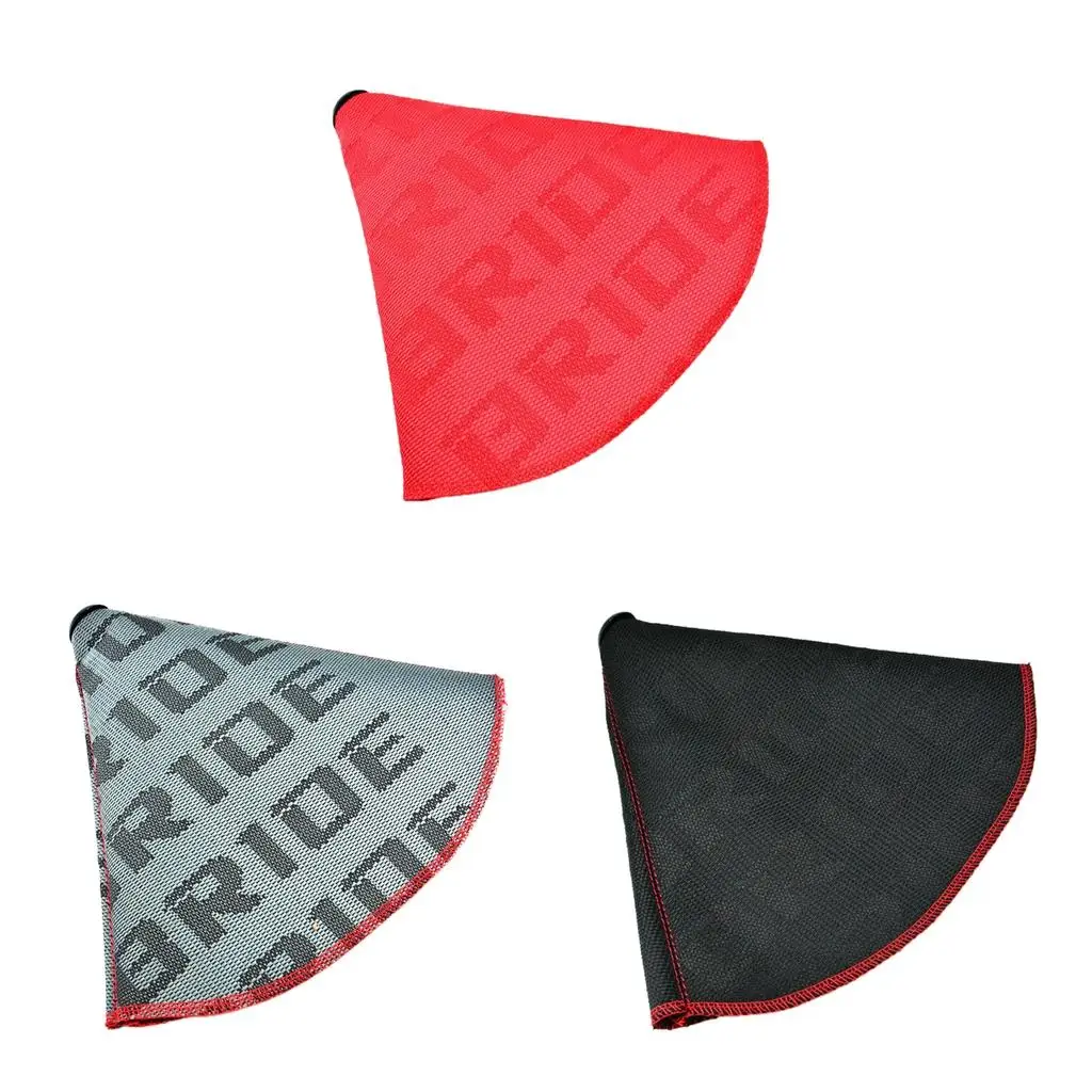 Short Shifter Gear Knob Boot Red Stitch Canvas Protector for Modify Universal Manual Automatic Car