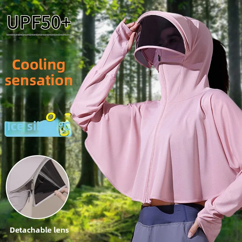 

Женская летняя новая шляпа с защитой от ультрафиолета, с интегрированной защитой для шеи, для езды на велосипеде, повседневная, с широкими полями, складная, из полиэстера.