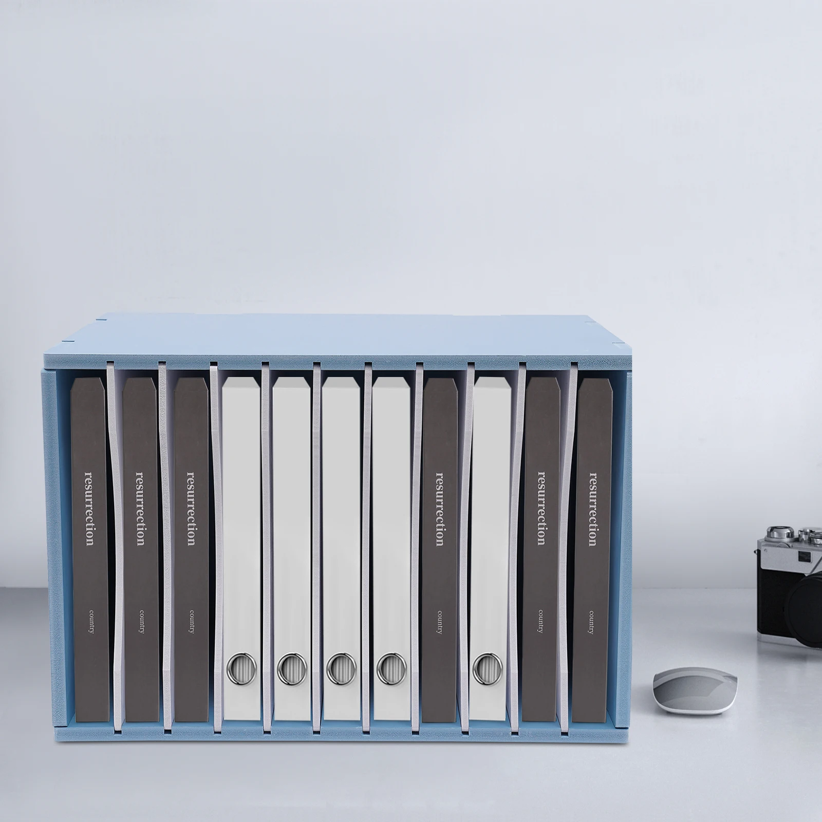 

Desktop File Organizer, 11-Slot Letter Size Paper Tray, Document Holder for Office & Study Supplies, School Stationery Storage