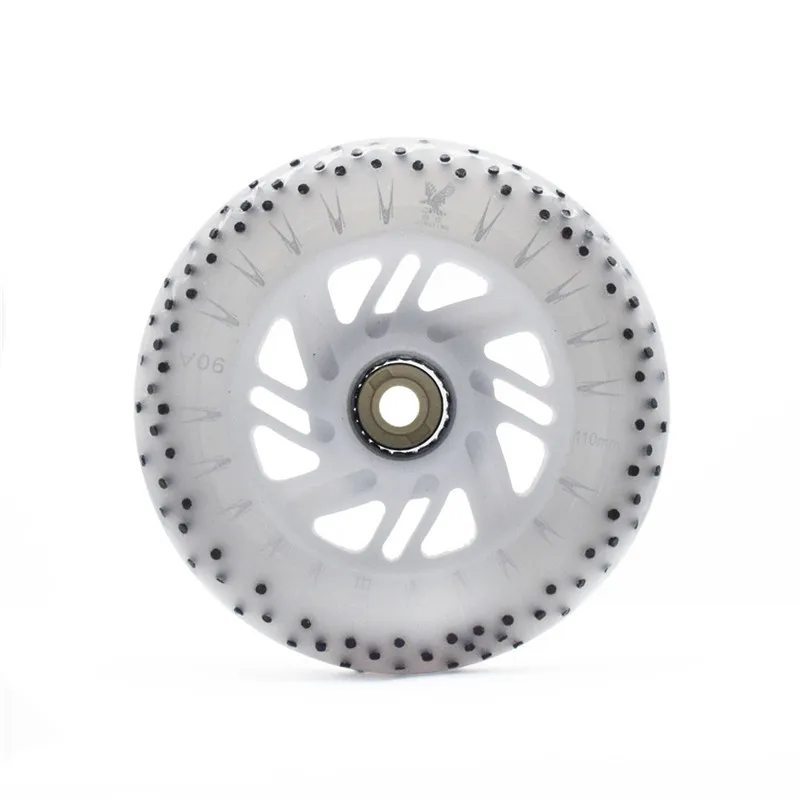 110mm 100mm 90mm Speed LED Wheel with 104 208 Firestone Spark Insert Inline Speed Skates Shine Flash Wheels ILQ-11 Bearing 2pcs