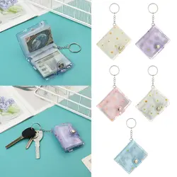 2-inch DIY Portable 20 Pockets Certificate Photo Storage Key Ring Photos Holder Mini Album Key Chain