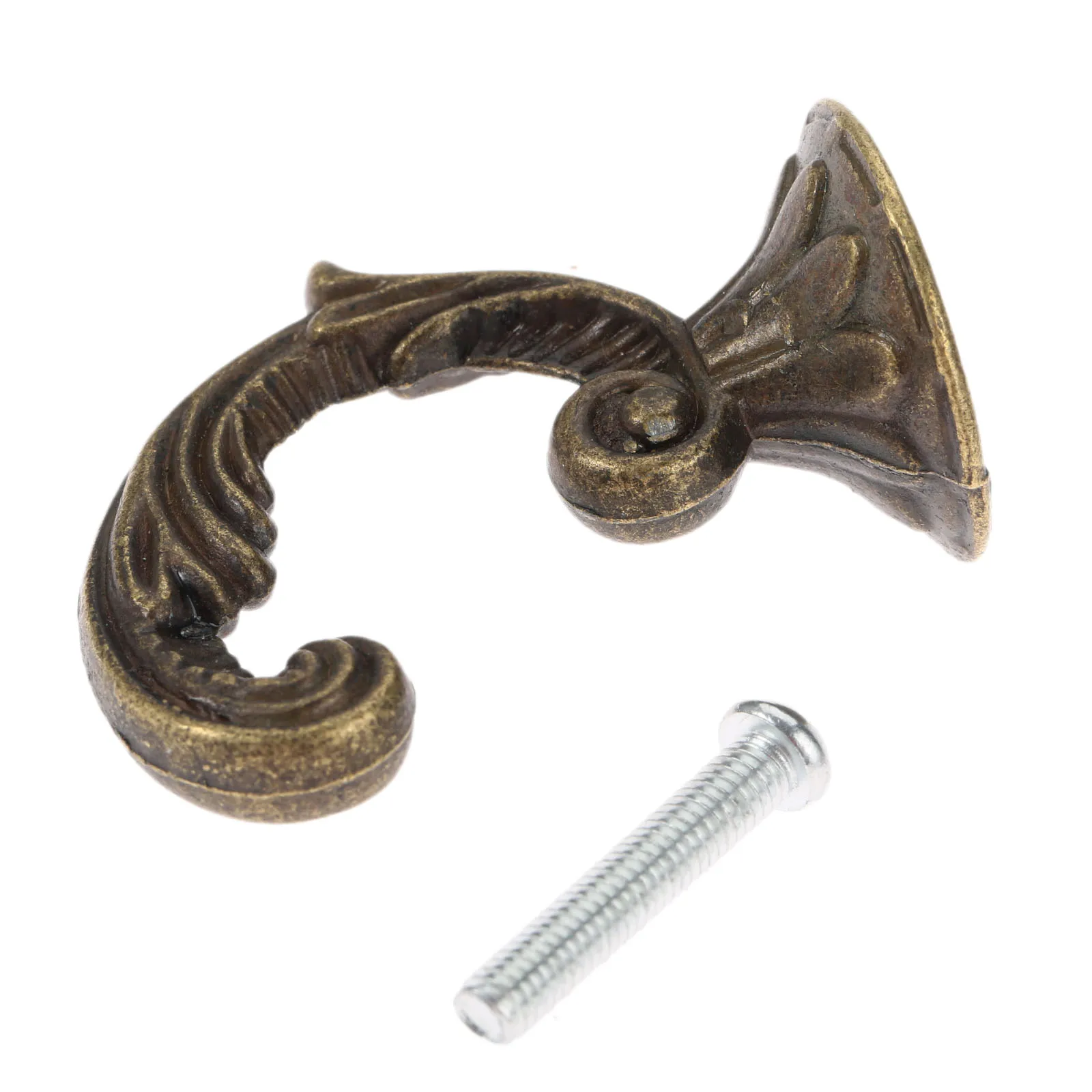 4 Pcs Vintage Ear Shape Wall Hook with Screws Decorative Room Door Hanger Kitchen Bathroom Towel Hat Bag Clothes Coat Hook Rack