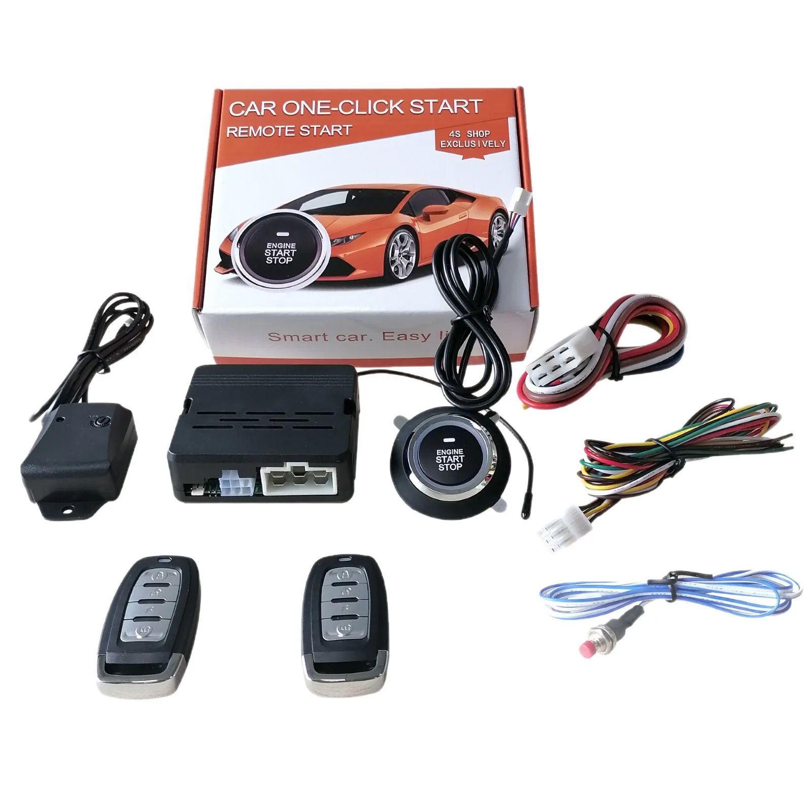 Universal Retrofit Car Anti‑Theft Alarm System Push‑Button Start Kit For Toyota Honda Nissan Mitsubishi