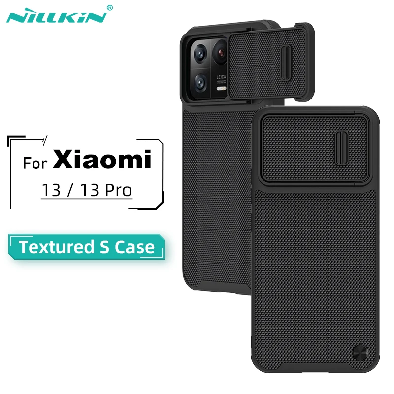 For Xiaomi 13 Case NILLKIN Textured Spring Sliding Cover For Xiaomi 13 Pro Nylon Fiber Slide Camera Cover For Xiaomi 13 /13 Pro