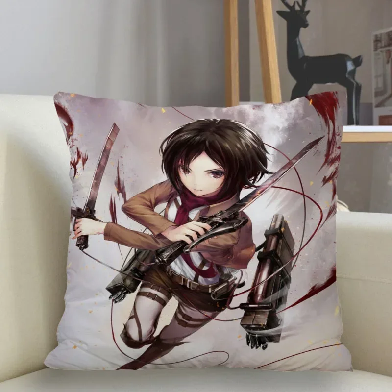 New Custom ATTACK ON TITAN Pillowcase Sofa Decorative Cushion Cover Pillowcase Home Decor Drop Shipping Wholesale