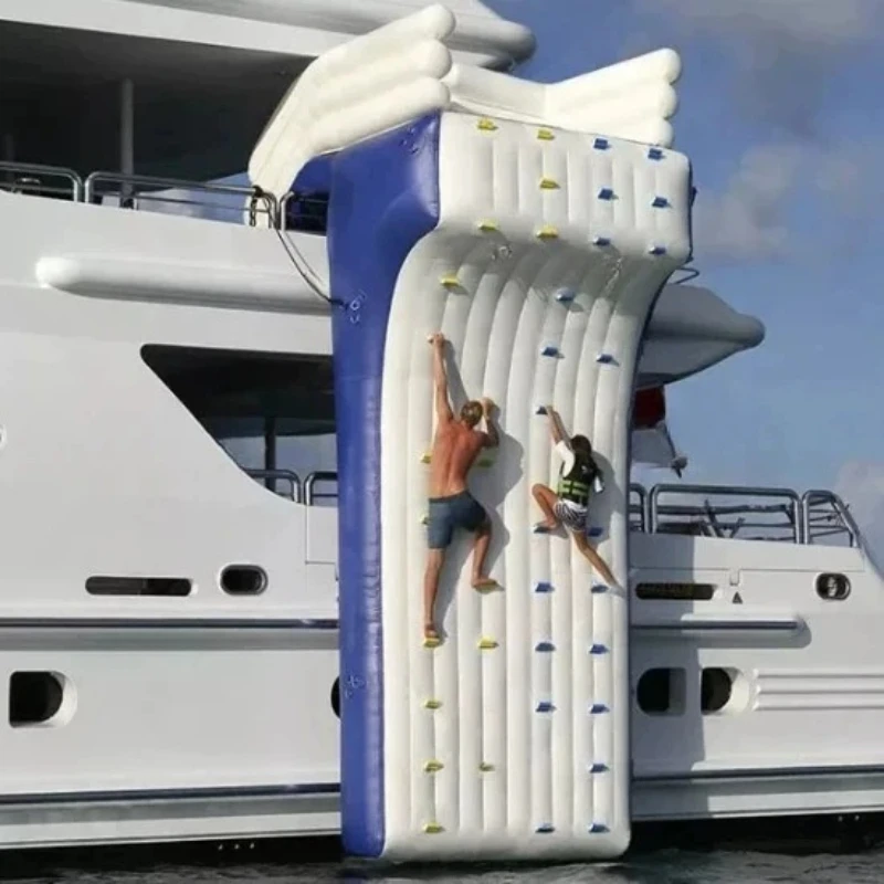 Inflatable water yacht Inflatable climbing Jumping platform Amusement Outdoor sea diving pool with net Water bar with shade