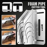 Foam Pipe Cutter Guide Tool Precision 45° Arc Rubber Thermal Insulation Pipe Cutting Guide 20-90mm Diameter Pipes Cutting Rule