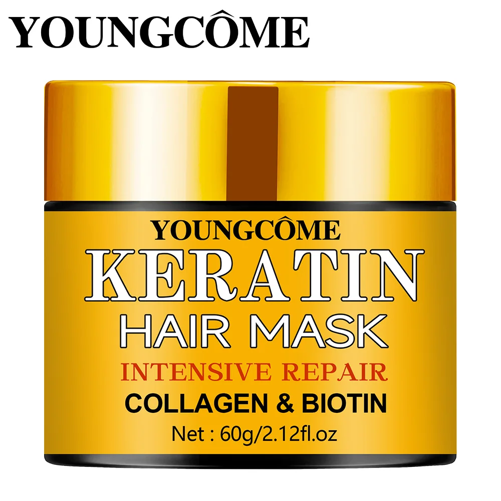 YOUNGCOME Magical Hair Mask Keratin Mask Repair Hair Tangles  Soft Smooth Shiny Nutrition Deep Moisturize Nourishing Hair Care