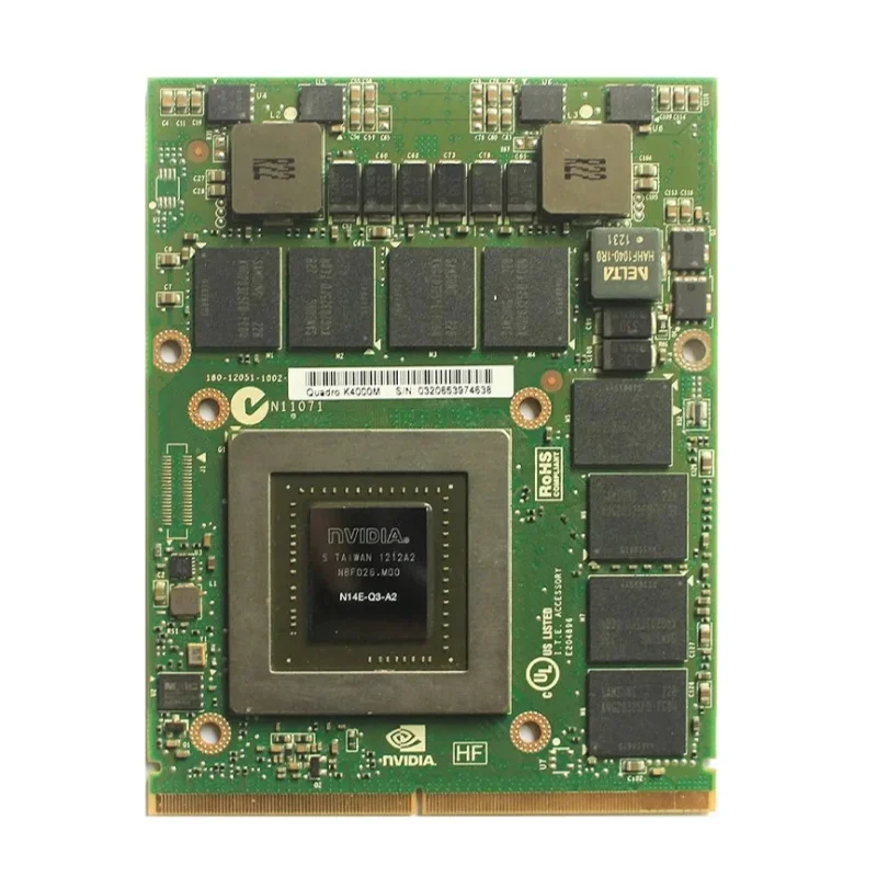 Tarjeta gráfica Original K4000M K4000 GDDR5 de 4GB N14E-Q3-A2 para HP 8740W 8760W 8770W para iMac para Dell M6600 M6700 M6800
