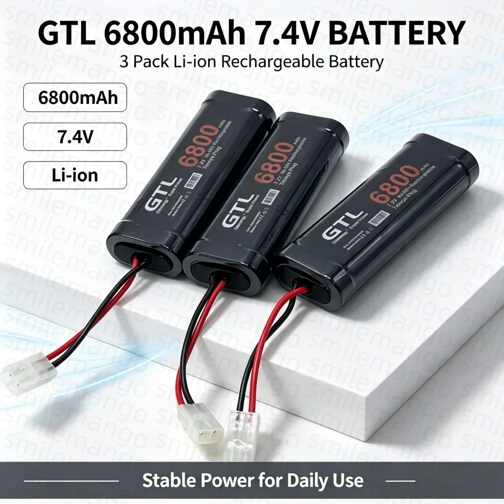 New 7.2V Battery 6800mAh NiMH Battery Pack RC Car Truck Bugibot Tank Ni MH Battery Gray Dinner Power Supply