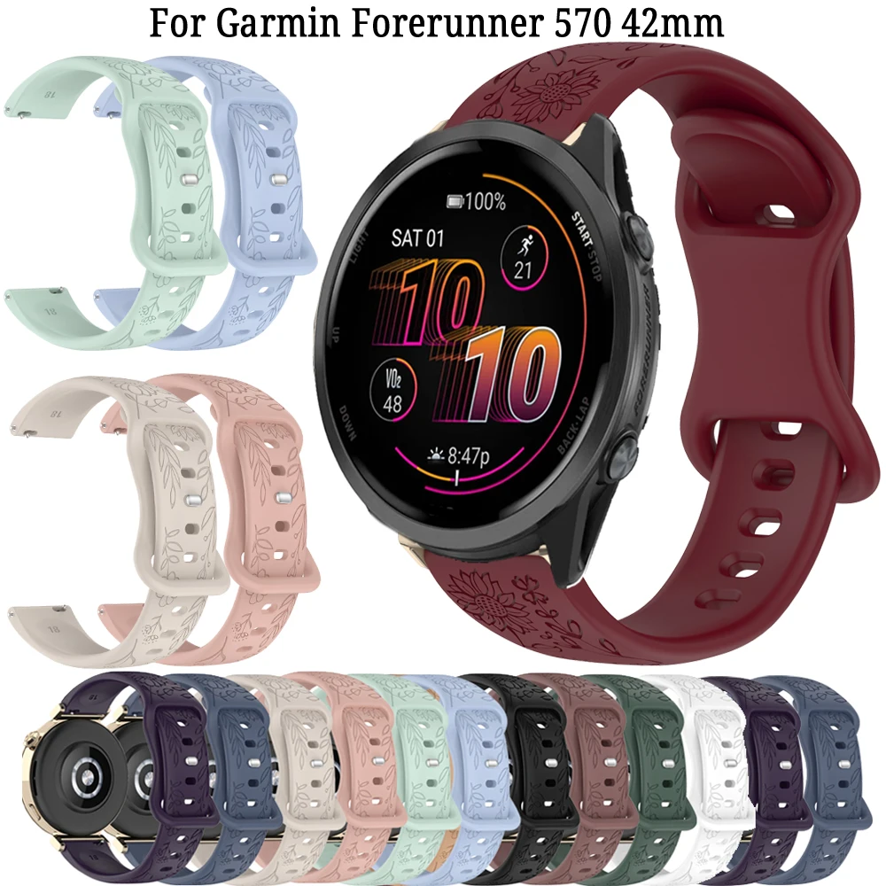 

Силиконовый ремешок 20 мм для Garmin Forerunner 570 42 мм 165 245 M Vivoactive 6 5 3, женский браслет для Samsung Galaxy Watch 7 FE 6 5