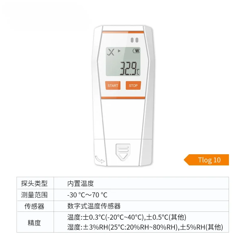 Stable Tlog 10/ Tlog 10E Digital Temperature Data Logger Reusable Recorder PDF Report USB Port 32000 Pointstool22