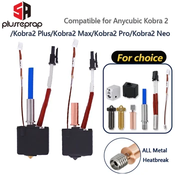 Hotend-Kit für Kobra 2 Max Pro Plus Neo-Düse aus gehärtetem Stahl, Bimetall-Heatbreak-Heizungsthermistor