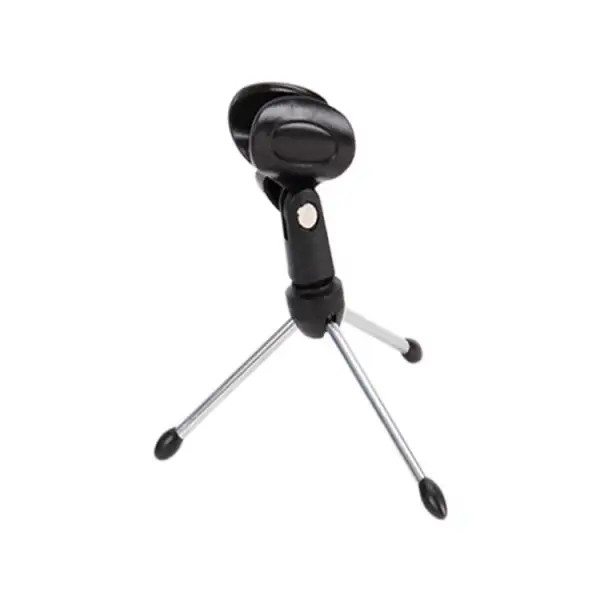 Adjustable Desktop Desk Table Microphone Mic Clip Tripod Stand Holder Mount for Meetings Lectures