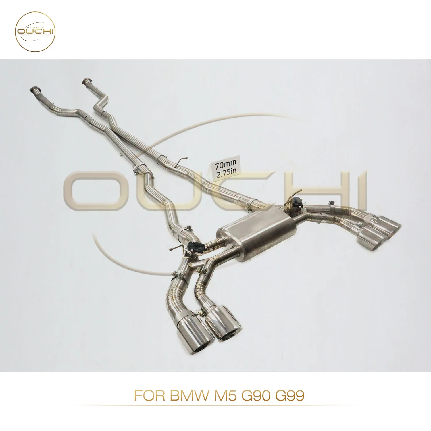 

OUCHI Factory Direct Sales TC4 Catback for BMW M5 G90 G99 Electronnic Valved Exhaust Muffler Car Parts Plain Color Surface
