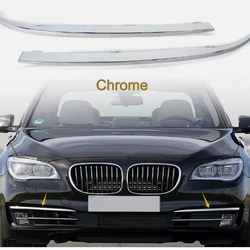 Chrome Front Bumper Face Bar Trim Molding Covers 51117295271 51117295272 For 2013 2014 2015 BMW F01 F02