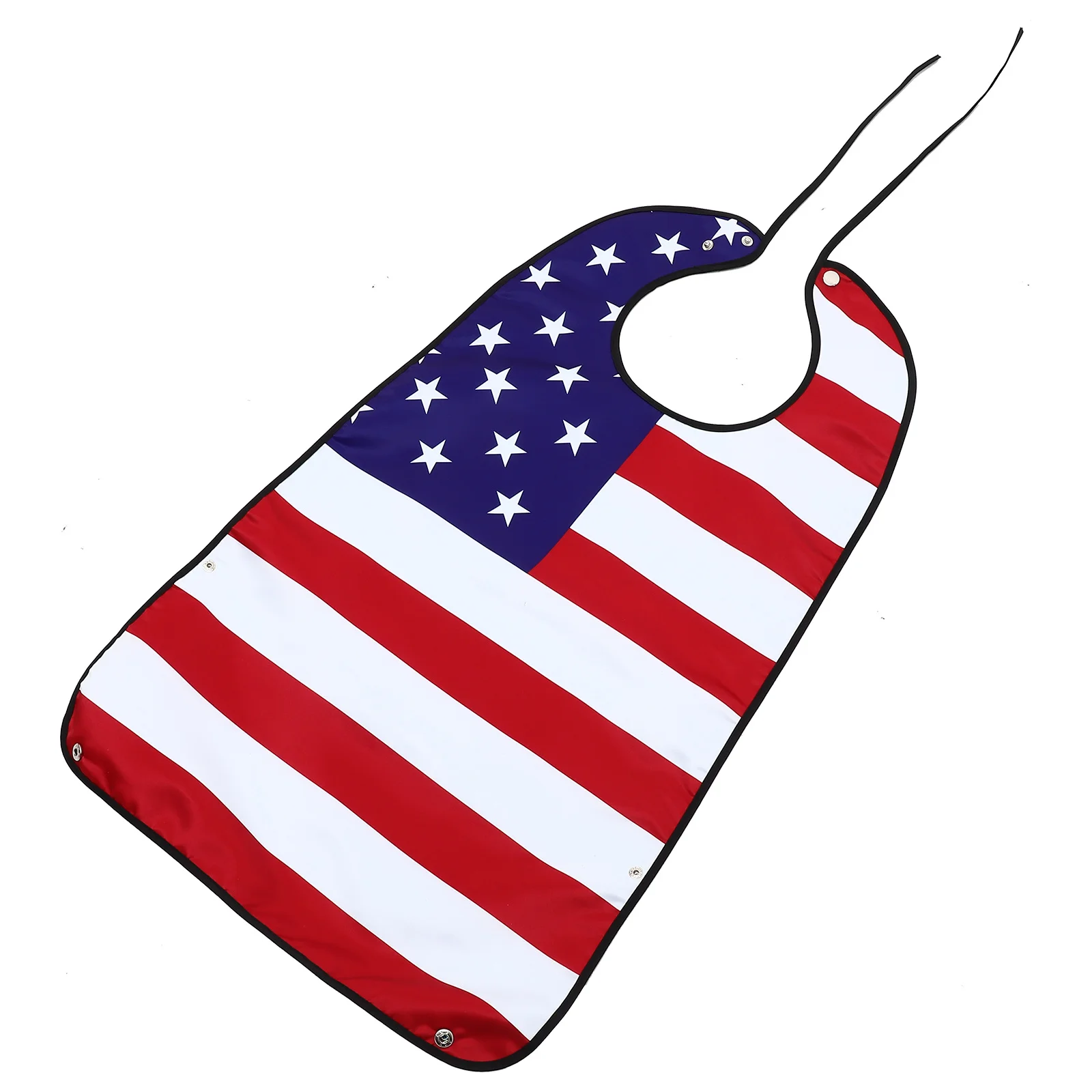 

Adult Saliva Bib Folding Senior Durable Clothing Protector Adjustable Waterproof Reusable American Flag Pattern Adult Bib