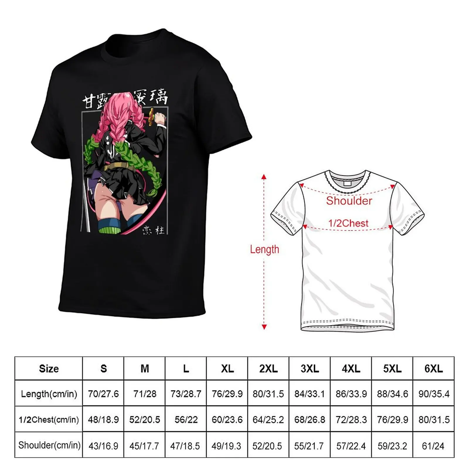 Mitsuri Kanroji - Kimetsu no Yaiba T-Shirt luxury t-shirt blue archive compression shirt men