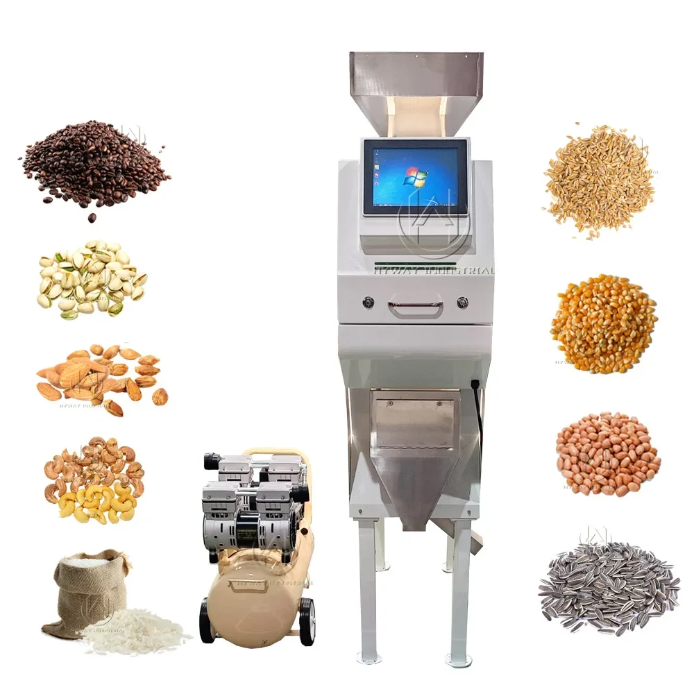 Máquina Clasificadora de Color para Quinoa, Granos de Café, Arroz y Garin, 500-1500 kg/h, 500 Kg/h, Clasificadora de Color para Vegetales Secos