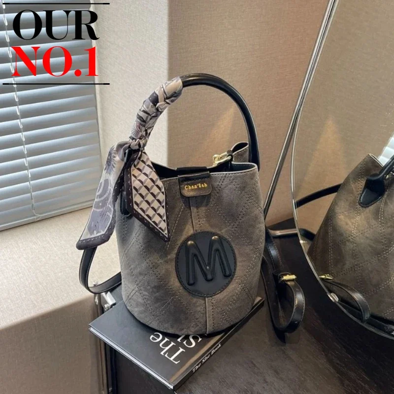 

Advanced luxury bucket bag for women 2025 new shoulder bag, crossbody bag, fashionable retro handbag for women